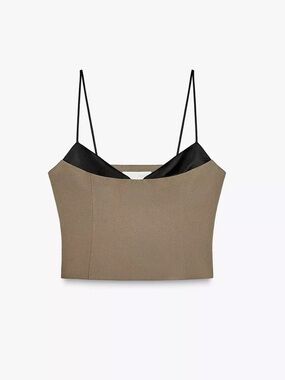 ZARA Two-Tone Layered Top & Skirt Set